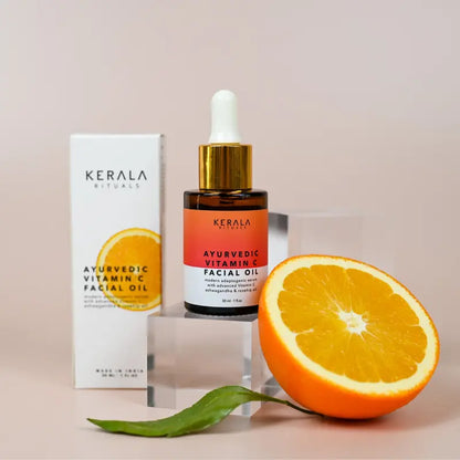 [EXCLUSIVE] Vitamin C Facial Oil by Kerala Rituals. Hydrate, Brighten, and Repair Simultaneously! Ditch Your 20 Min Skincare Routine for a 2 Min One with Better Results!