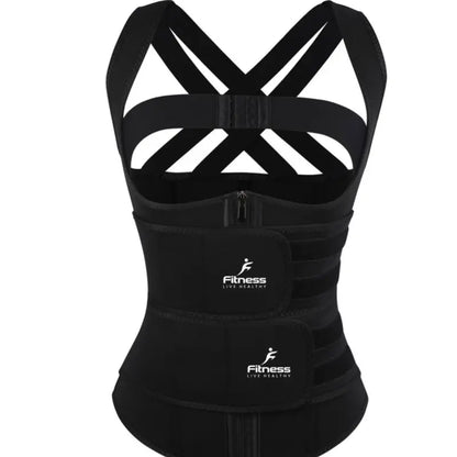 Fitnesslivehealthy Brand Body Shaper and Back Brace Straps with 2 Enforced Belts