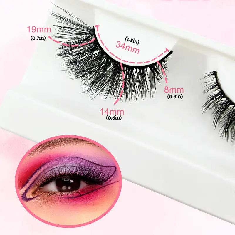 Music Festival Makeup False Eyelashes, 5 Pairs Wispy Cat Eye Look Faux Cluster Lashes, Natural Curling Eye Makeup Strip Lashes, Full Volume Eyelash for Lashes Extensions, Volumized False Eyelashes for Women and Girls Eye Makeup, Trending Products