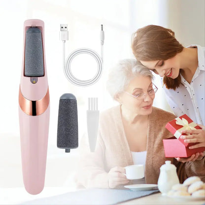 Spring Rechargeable Electric Foot Callus Remover, Portable Foot Pedicure Machine, Foot Files Clean Tool for Hard Cracked Skin, Foot Care Tool