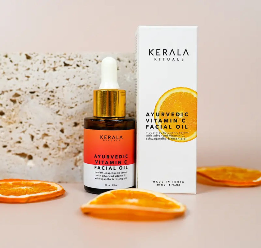 [EXCLUSIVE] Vitamin C Facial Oil by Kerala Rituals. Hydrate, Brighten, and Repair Simultaneously! Ditch Your 20 Min Skincare Routine for a 2 Min One with Better Results!