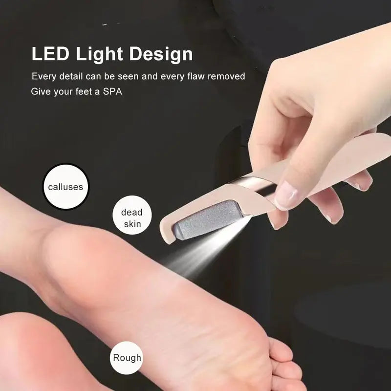 Spring Rechargeable Electric Foot Callus Remover, Portable Foot Pedicure Machine, Foot Files Clean Tool for Hard Cracked Skin, Foot Care Tool