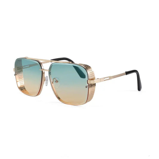 Sunglasses Mens Women Vintage Pilot Square Trendy Metal Steampunk Fishing Driving Sun Glasses B2894