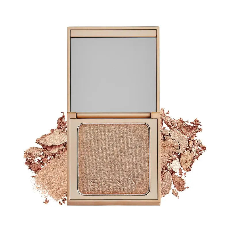 Sigma Beauty Highlighter Makeup – Illuminating Highlighting Powder for Face, Sheer Glimmer Face Highlighter for Cheeks, Cupid’S Bow, & Brow Bone