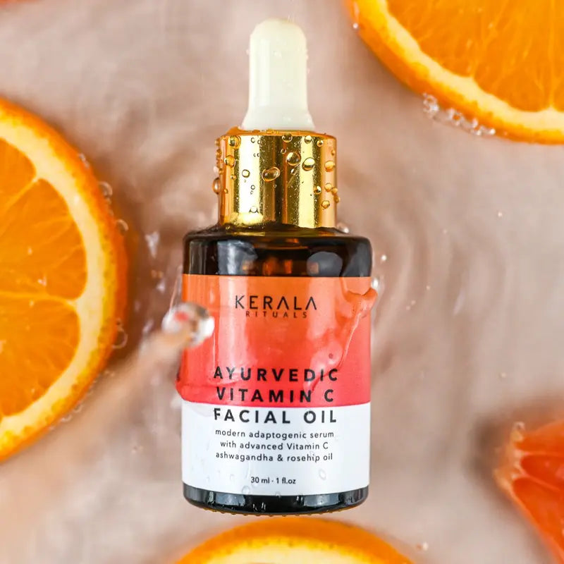 [EXCLUSIVE] Vitamin C Facial Oil by Kerala Rituals. Hydrate, Brighten, and Repair Simultaneously! Ditch Your 20 Min Skincare Routine for a 2 Min One with Better Results!