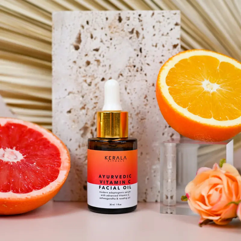 [EXCLUSIVE] Vitamin C Facial Oil by Kerala Rituals. Hydrate, Brighten, and Repair Simultaneously! Ditch Your 20 Min Skincare Routine for a 2 Min One with Better Results!