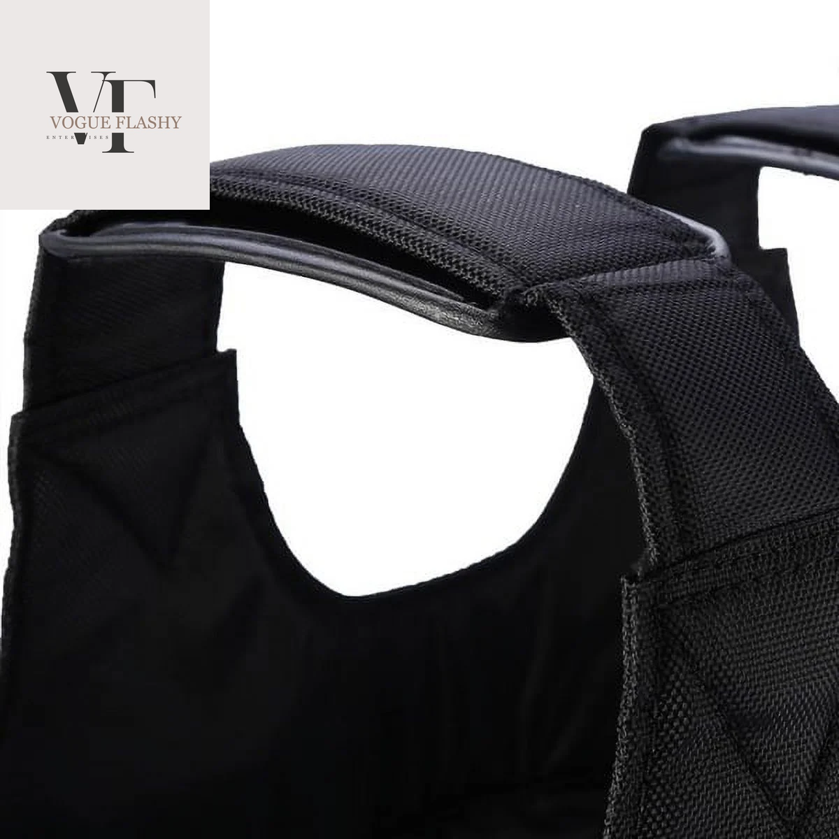 110 Lb. 50 Kg Adjustable Workout Weighted Vest Exercise Strength Training Fitness in Black (Weights Not Included)