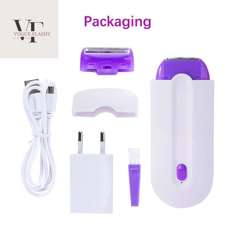 Professional Painless Hair Removal Kit Laser Touch Epilator USB Rechargeable Women Body Face Leg Bikini Hand Shaver Hair Remover